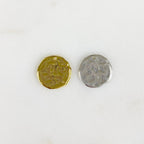 12mmx12mm Sterling Silver or Vermeil Hammered Protective Eye Coin Charm