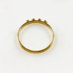 14K Gold Filled 4 CZ Stone Simple Ring CZ Ring in Size 7