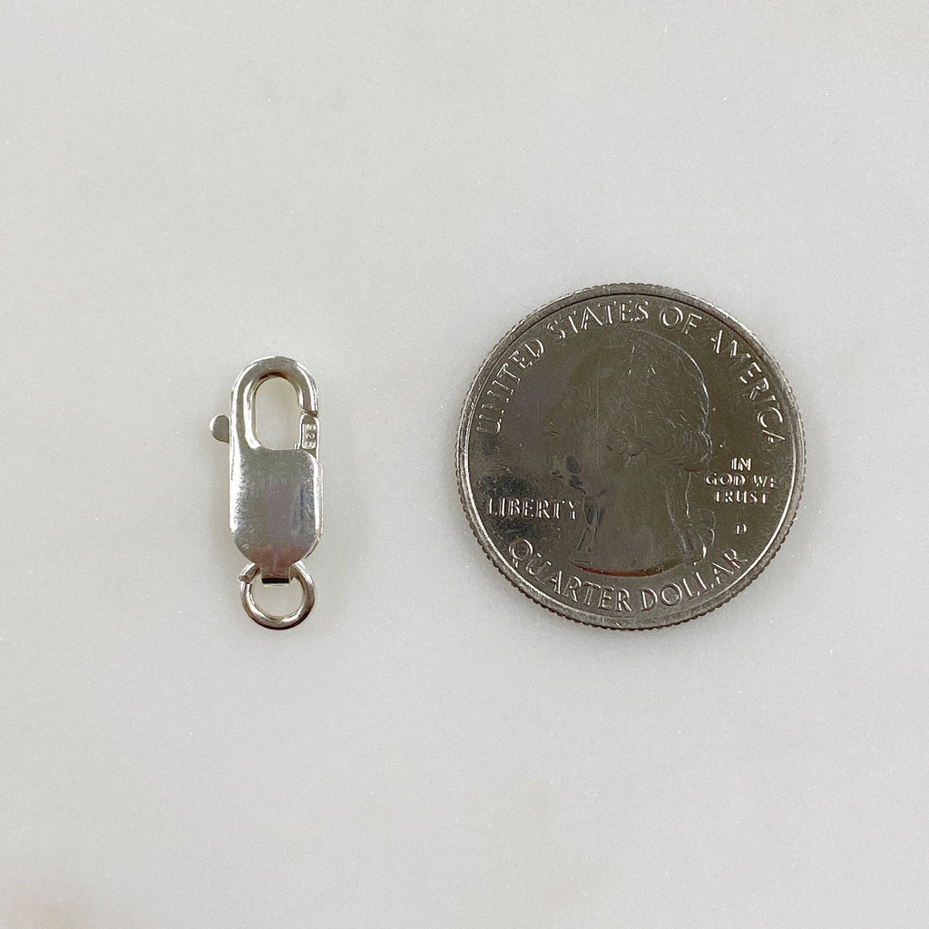 Sterling Silver Rectangle Lobster Clasp 20mm x 8 Mm Chain Findings