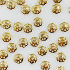 Gold Plated 6mm Flower Bead Cap (100pc) – Gold