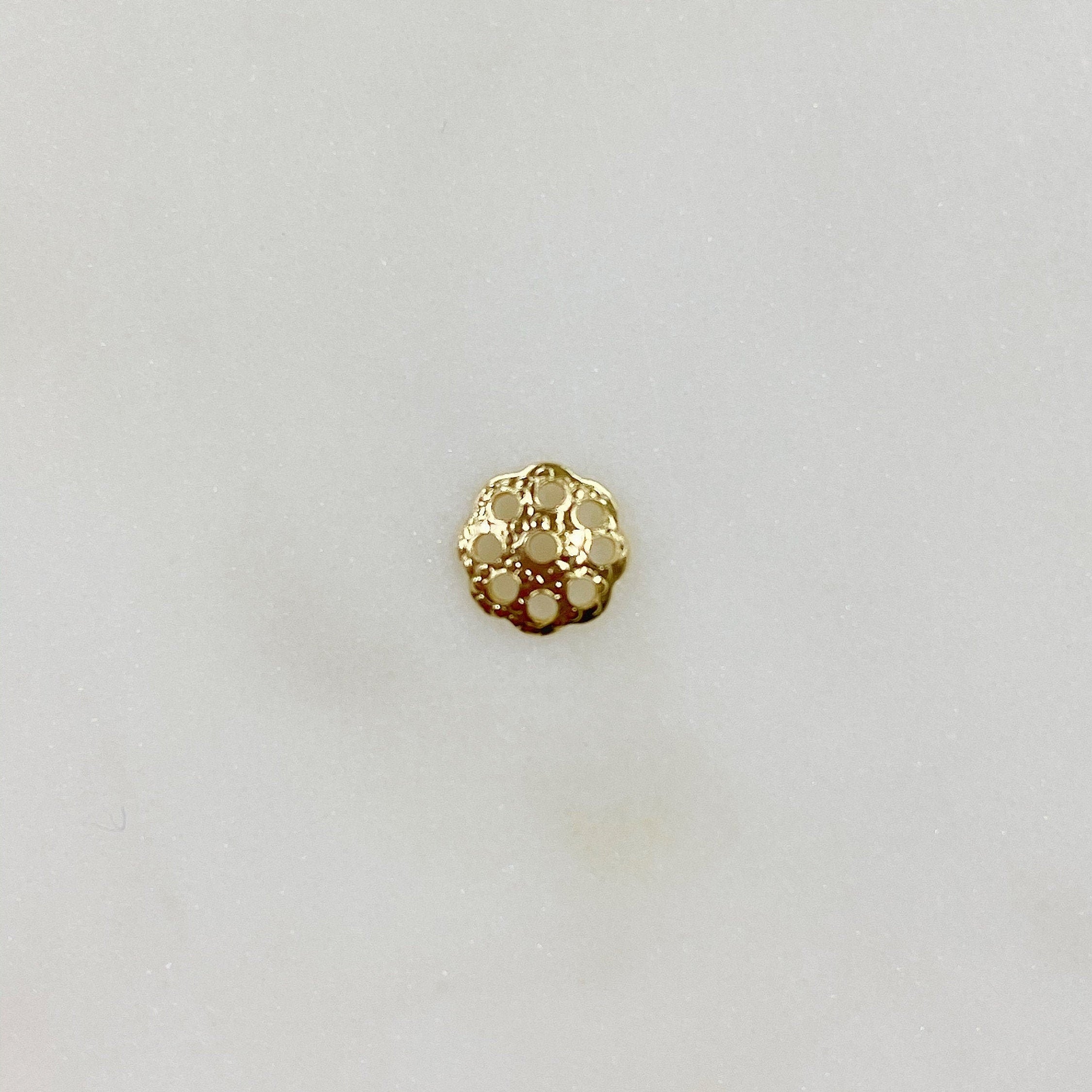 Gold Plated 6mm Flower Bead Cap (100pc) – Gold