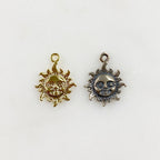 13mmx10mm Sterling Silver or Vermeil Smiling Sun Sunshine Small Star