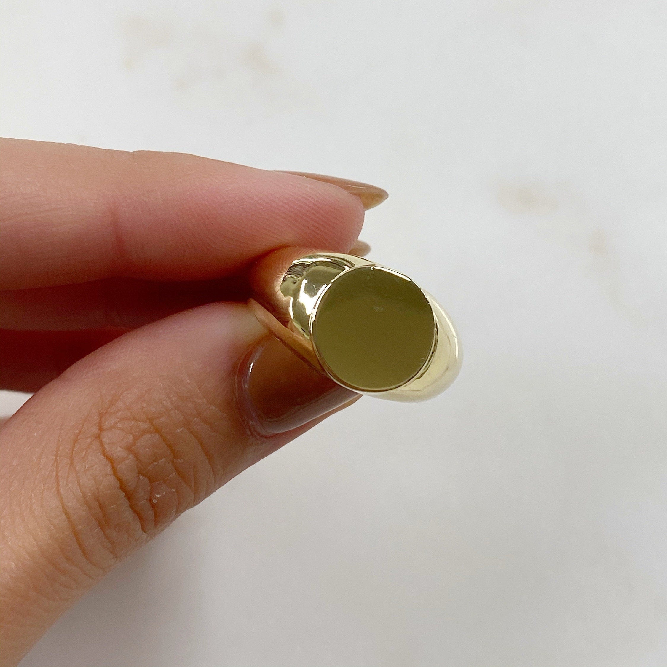 Gold Plated Thick Gold Vintage Style Ring Size 7 Statement Ring