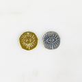 12mmx12mm Sterling Silver or Vermeil Hammered Protective Eye Coin Charm