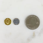 12mmx12mm Sterling Silver or Vermeil Hammered Protective Eye Coin Charm