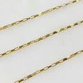 14K Gold Filled 2mm x 1mm Dainty Venetian Faceted – Sold by the Foot