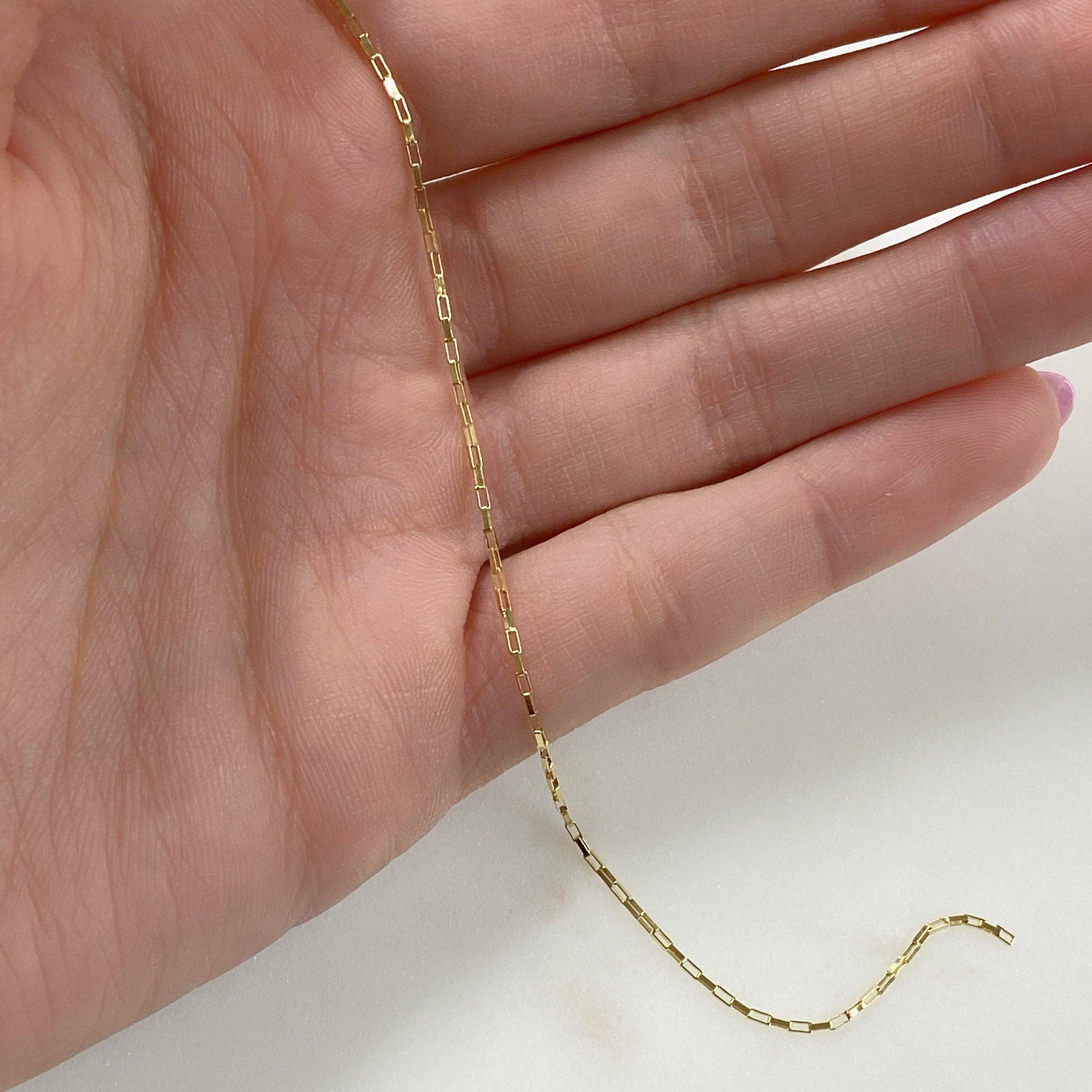 14K Gold Filled 2mm x 1mm Dainty Venetian Faceted – Sold by the Foot – Gold