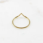 14K Gold Filled Thin Chevron Stackable Ring in Size 6 or 7