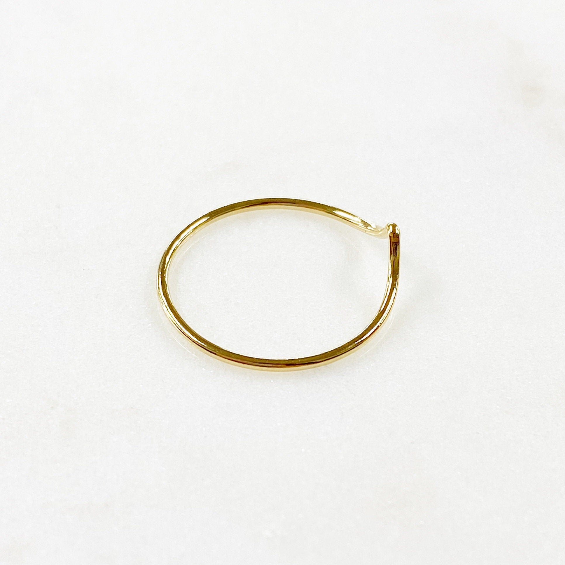 14K Gold Filled Thin Chevron Stackable Ring in Size 6 or 7 – Gold