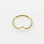 14K Gold Filled Thin Chevron Stackable Ring in Size 6 or 7 – Gold