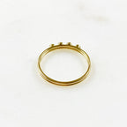 14K Gold Filled 4 CZ Stone Simple Ring CZ Ring in Size 7