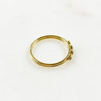 14K Gold Filled 4 CZ Stone Simple Ring CZ Ring in Size 7