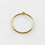 14K Gold Filled Single Stone CZ Thin Ring in Size 7