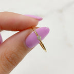 14K Gold Filled Single Stone CZ Thin Ring in Size 7
