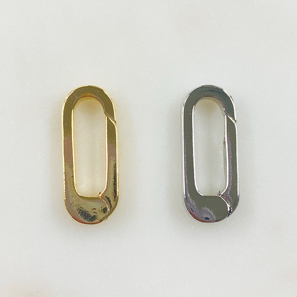 18mmx9mm Base Metal U Shaped Push Gate Clasp Gold or Silver Clasp
