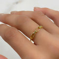 Vermeil Thin Chain Ring Size 7 Stackable Band Ring Ready