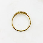 Vermeil Lightning Bolt CZ Ring Size 7 Thin Stackable Rings
