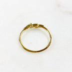 Vermeil Lightning Bolt CZ Ring Size 7 Thin Stackable Rings