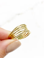 Vermeil Multi Band Vintage Inspired Ring Size 7 Ready to Wear