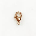 Gold Plated or Brass Rose Rounded Lobster Clasp 12mm Clasp (10pc)