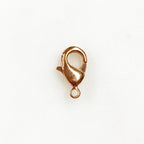 Gold Plated or Brass Rose Rounded Lobster Clasp 12mm Clasp (10pc)