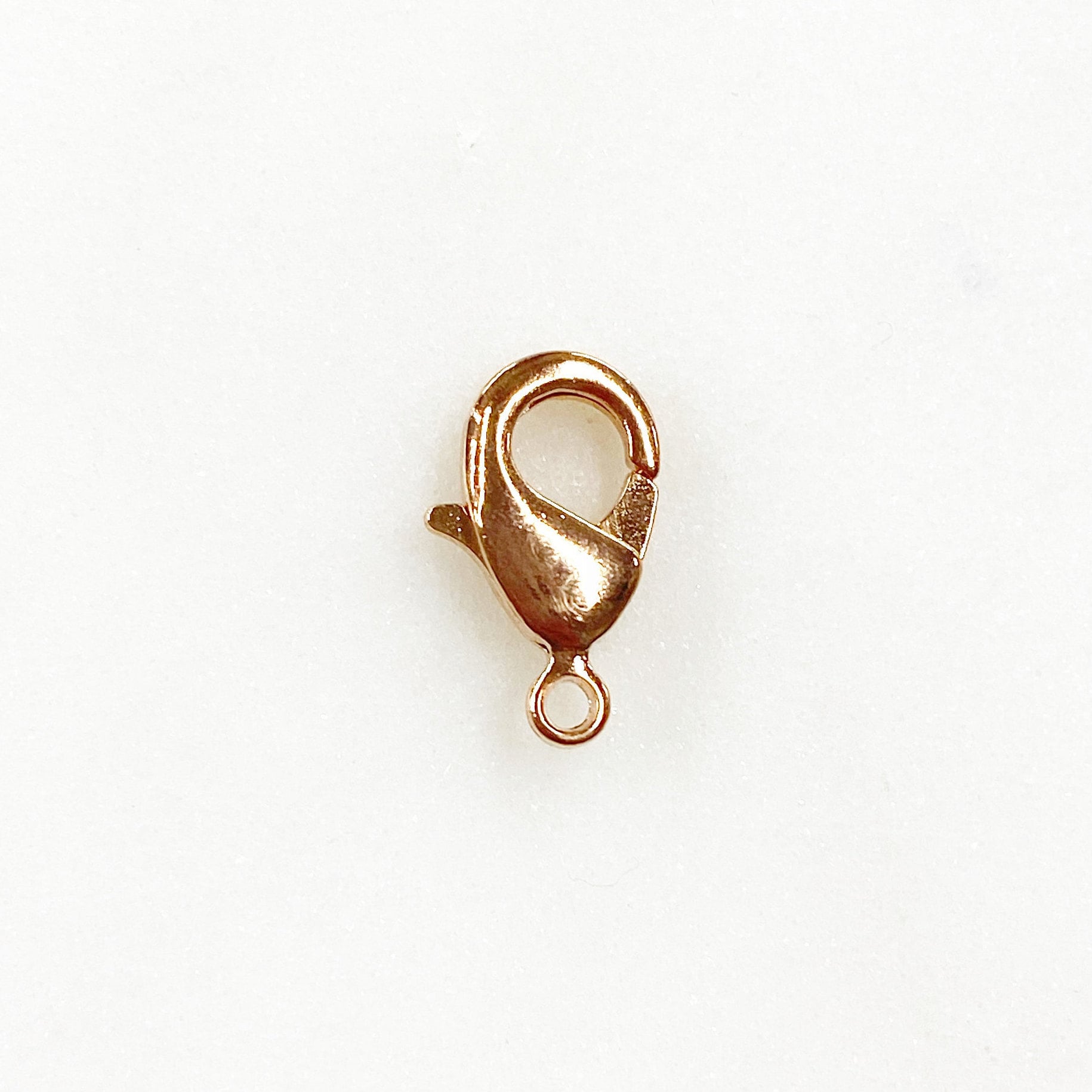 Gold Plated or Brass Rose Rounded Lobster Clasp 12mm Clasp (10pc)