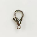 Brass Silver Plated Rounded Lobster Clasp 21mm Clasp Chain (10pc)