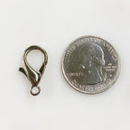 Brass Silver Plated Rounded Lobster Clasp 21mm Clasp Chain (10pc)