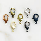 Brass 20mm Rounded Lobster Clasp Choose Your Style Clasp (5pc)