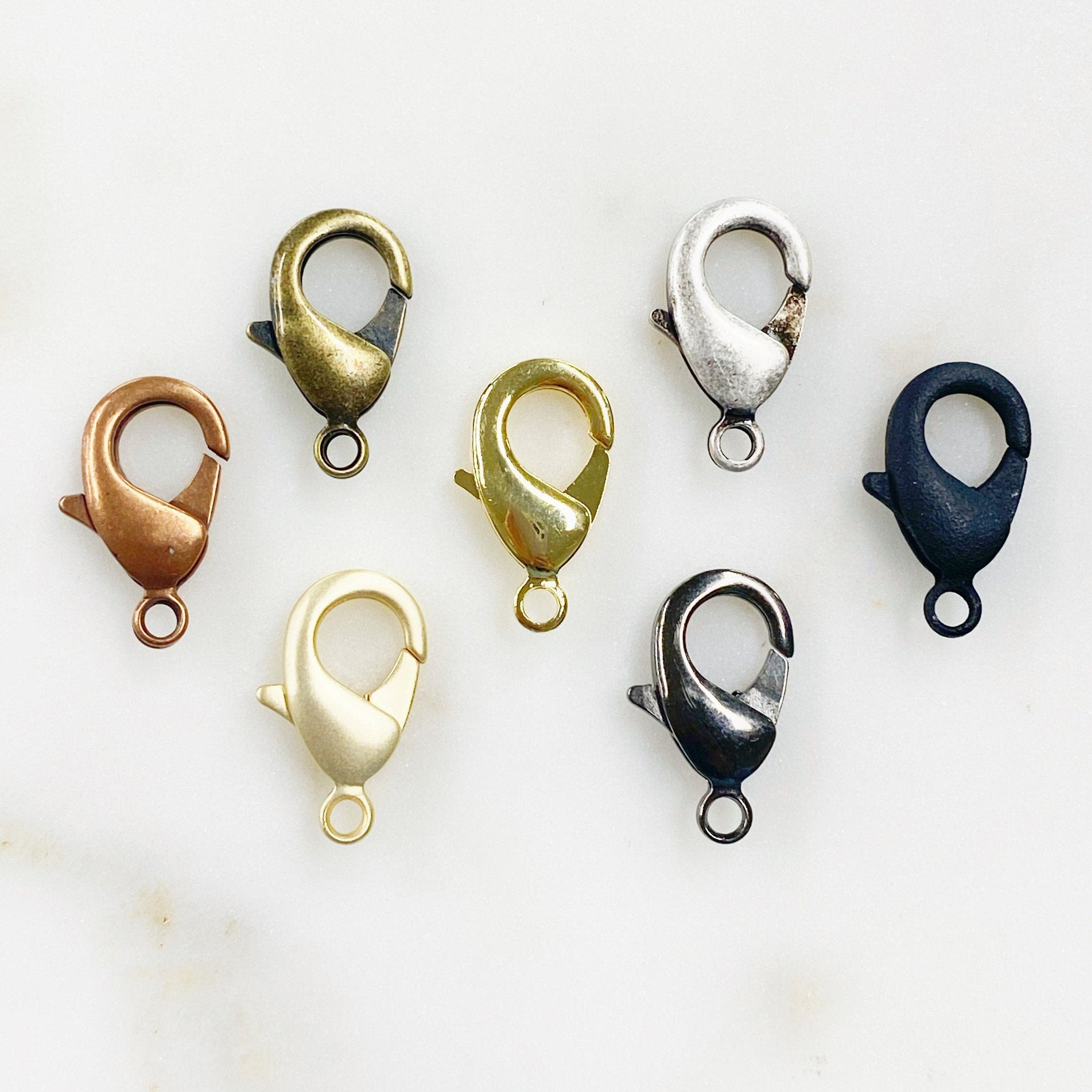 Brass 20mm Rounded Lobster Clasp Choose Your Style Clasp (5pc)