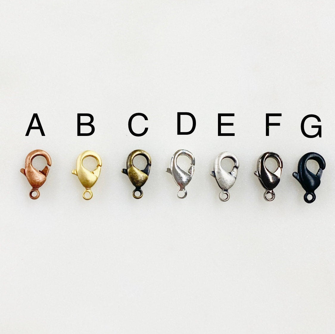 Brass 9mm Rounded Lobster Clasp Choose Your Style Clasp (10pc)