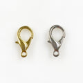 Brass 19mm Rounded Lobster Clasp Gold or Silver Clasp Findings (10pc)