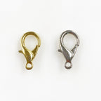 Brass 19mm Rounded Lobster Clasp Gold or Silver Clasp Findings (10pc)