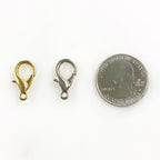 Brass 19mm Rounded Lobster Clasp Gold or Silver Clasp Findings (10pc)