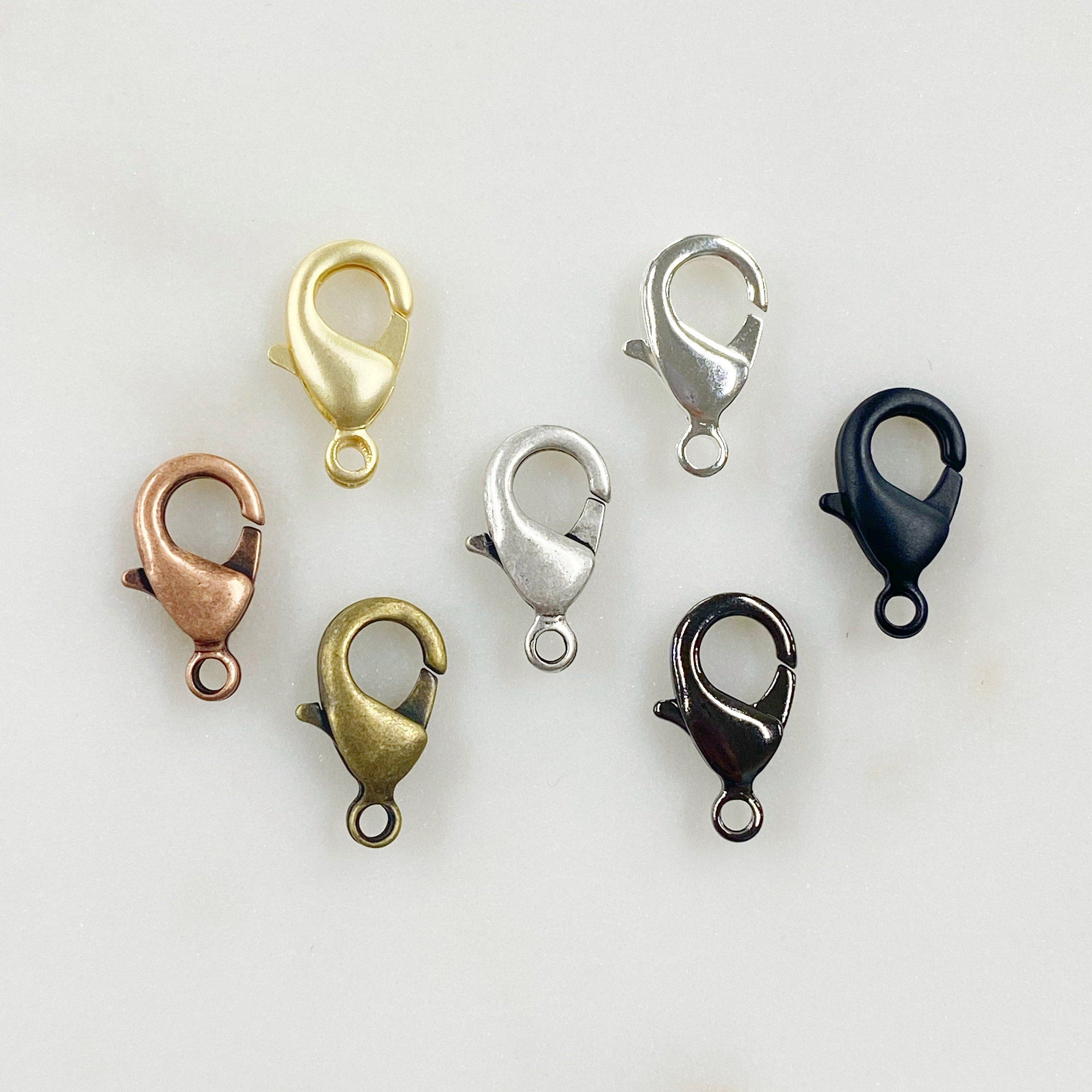 Brass 15mm Rounded Lobster Clasp Choose Your Style Clasp (10pc)
