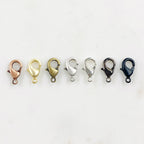 Brass 15mm Rounded Lobster Clasp Choose Your Style Clasp (10pc)
