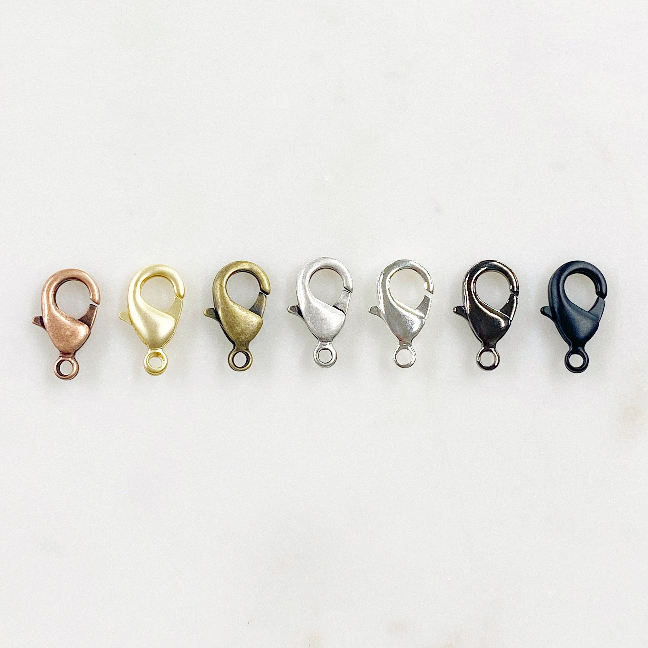 Brass 15mm Rounded Lobster Clasp Choose Your Style Clasp (10pc)