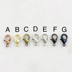 Brass 15mm Rounded Lobster Clasp Choose Your Style Clasp (10pc)