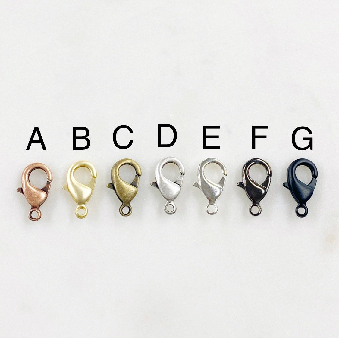 Brass 15mm Rounded Lobster Clasp Choose Your Style Clasp (10pc)