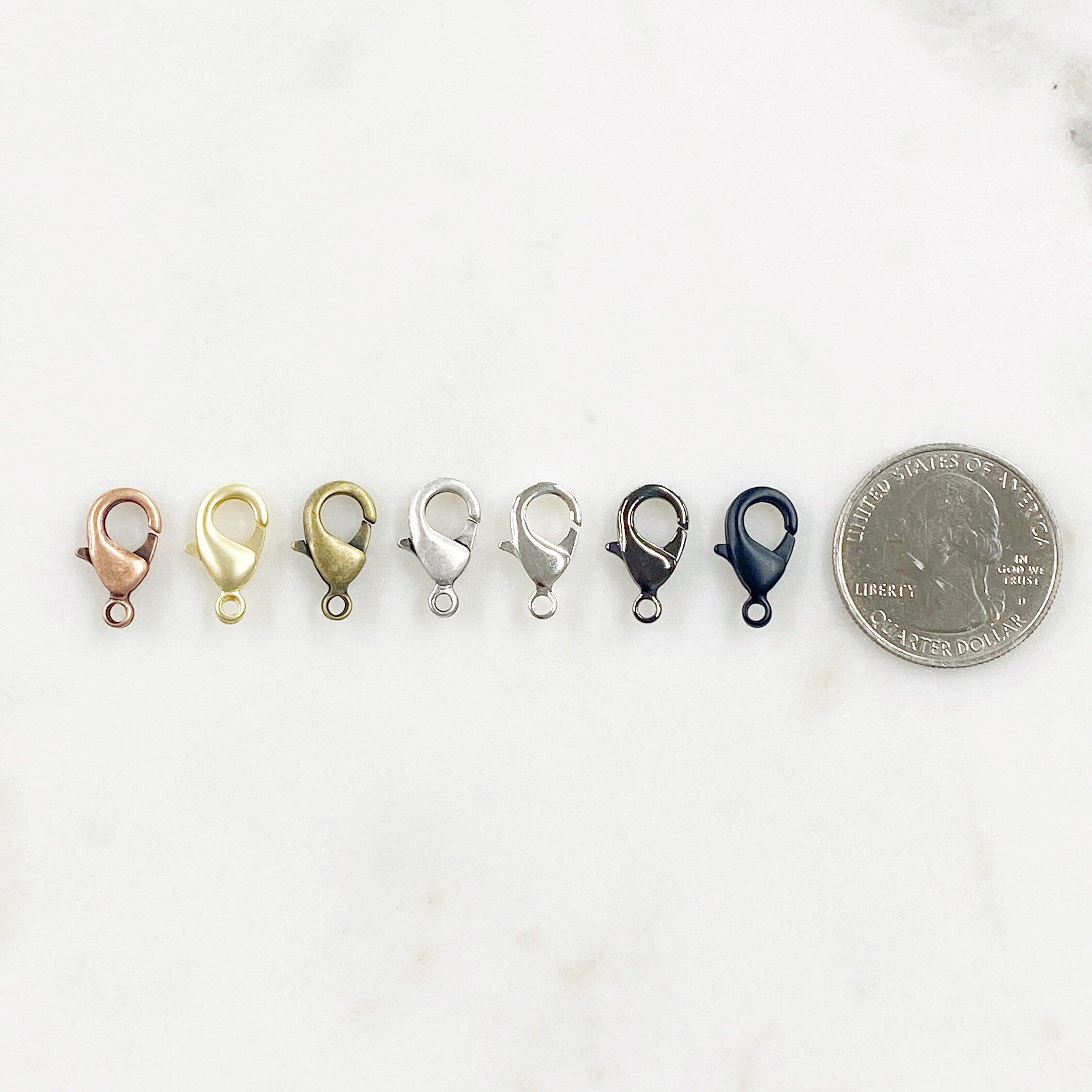 Brass 15mm Rounded Lobster Clasp Choose Your Style Clasp (10pc)