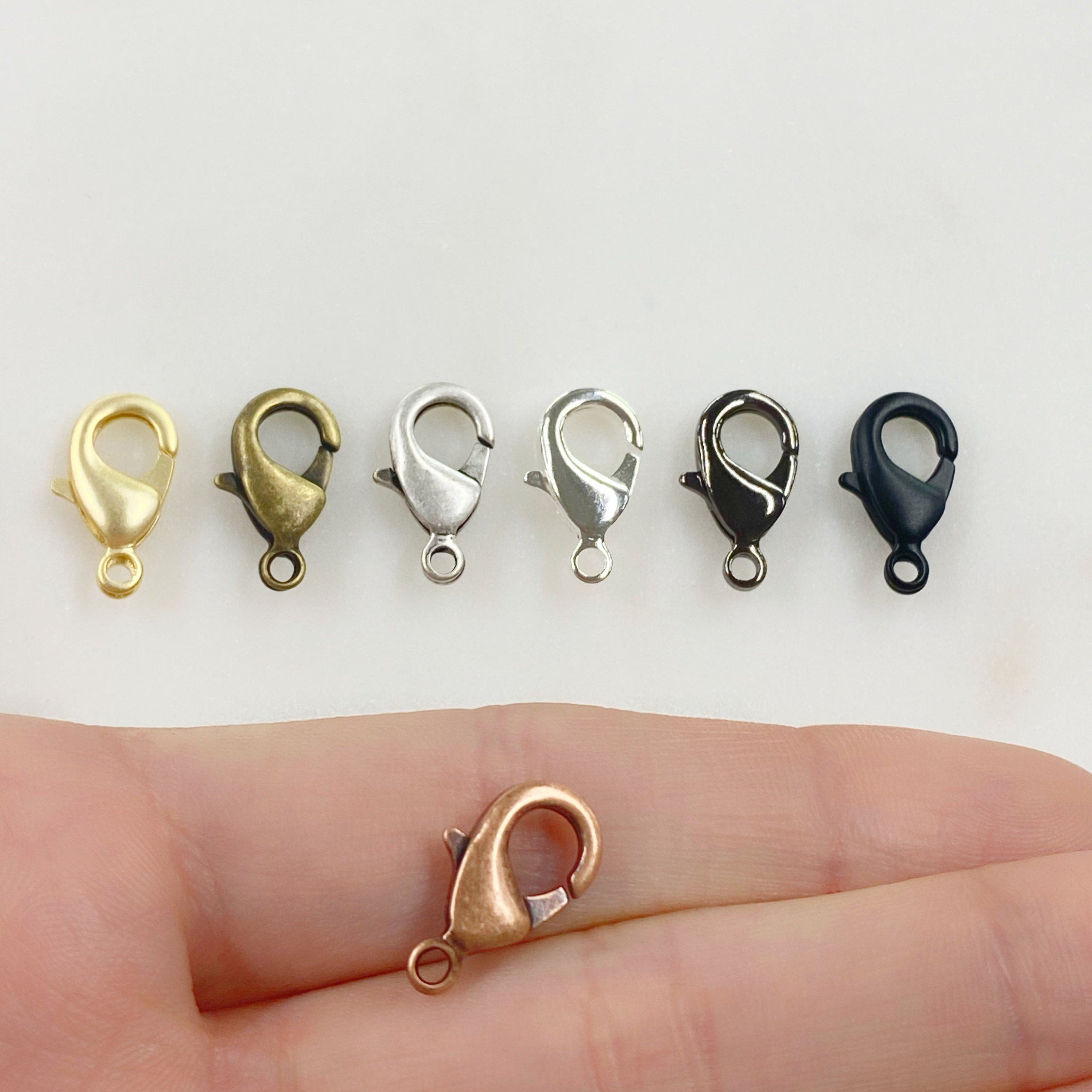 Brass 15mm Rounded Lobster Clasp Choose Your Style Clasp (10pc)