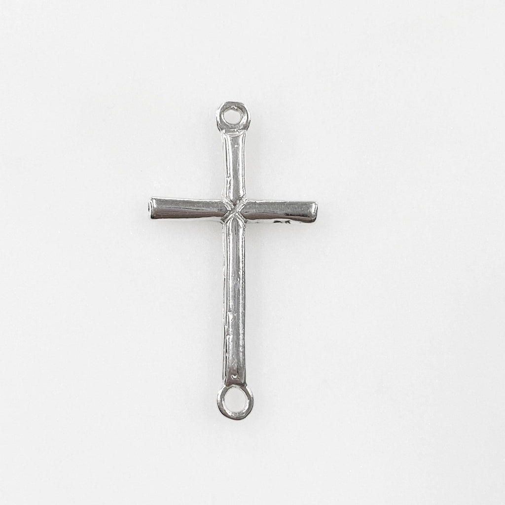 Sterling Silver 26mm Horizontal Cross Connector Link Charm