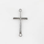 Sterling Silver 26mm Horizontal Cross Connector Link Charm