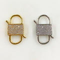 25mmx19mm Brass Clicker Clasp Gold or Silver Plated Clasp Findings