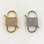 25mmx19mm Brass Clicker Clasp Gold or Silver Plated Clasp Findings