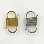 25mmx19mm Brass Clicker Clasp Gold or Silver Plated Clasp Findings