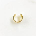 11mmx7mm Gold Plated Ear Cuff CZ Side Detail Lined Cuff