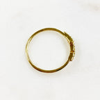 Vermeil Lightning Bolt CZ Ring Size 7 Thin Stackable Rings
