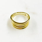 Vermeil Multi Band Vintage Inspired Ring Size 7 Ready to Wear