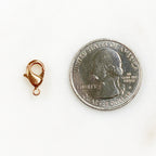 Gold Plated or Brass Rose Rounded Lobster Clasp 12mm Clasp (10pc)